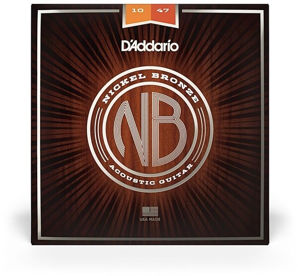 D'Addario Nickel Bronze Acoustic Guitar String Pack, NB1047, view