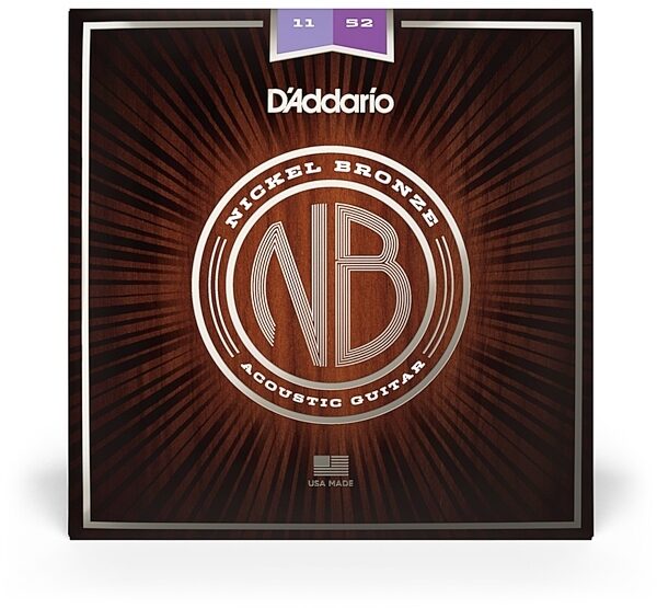 D'Addario Nickel Bronze Acoustic Guitar String Pack, NB1152, view