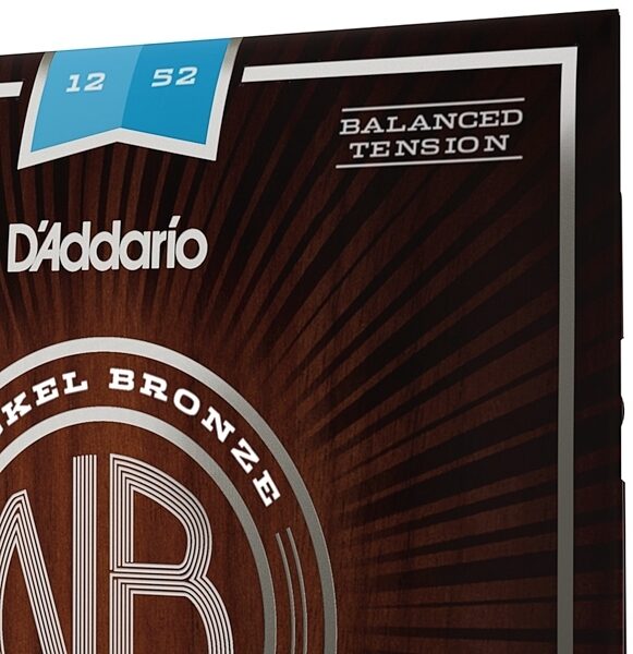 D'Addario NB1252BT Nickel Bronze Balanced Tension Acoustic Guitar Strings, 12-52, Light, view