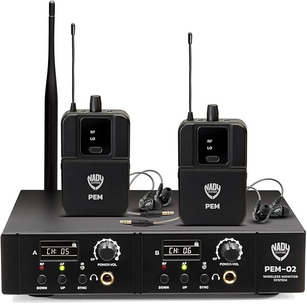 Nady PEM-02 Dual-Channel Wireless Personal In-Ear Monitor System, Main