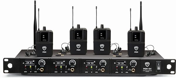 Nady PEM-04 4-Channel Wireless Personal In-Ear Monitor System, Main