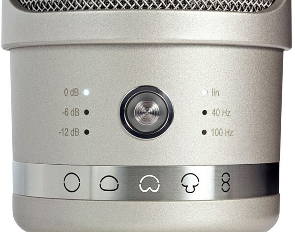 Neumann TLM 107 Multi-Pattern Condenser Microphone, Nickel, Controls