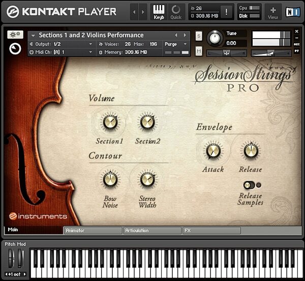 Native Intruments Session Strings Pro Software, Screenshot