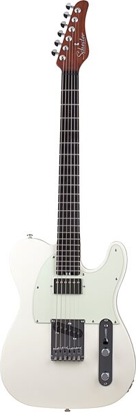 Schecter Diamond Series Nick Johnston PT Electric Guitar, Atomic Snow, Blemished, Action Position Back