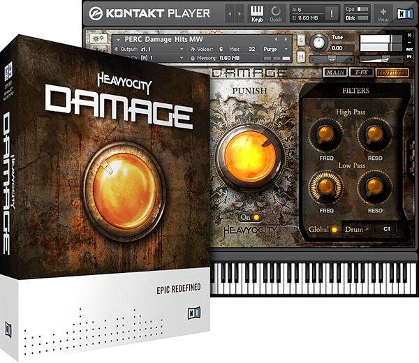 Native Instruments Damage Virtual Instrument Software, Main