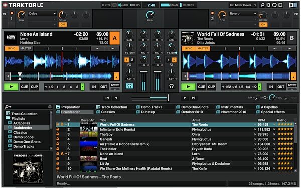 Native Instruments Traktor Audio 10 DJ Audio Interface, Traktor LE Screenshot