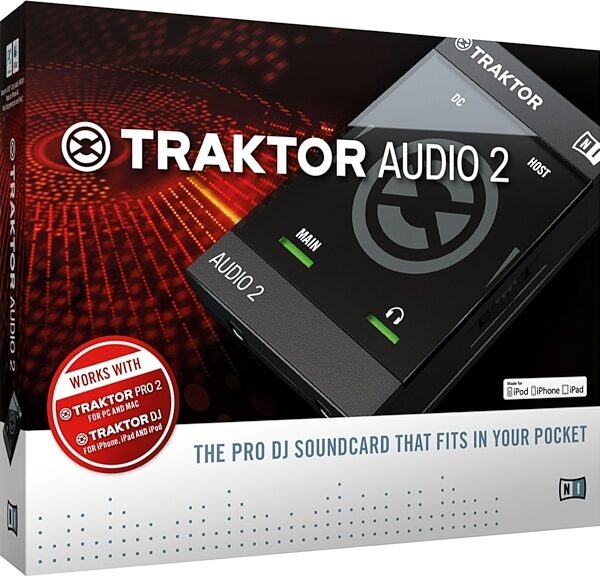 Native Instruments Traktor Audio 2 Mk2 USB Audio Interface with 30-pin Dock iOS Cable, Package