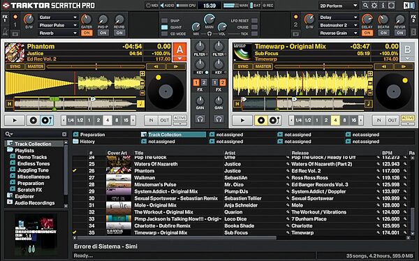 Native Instruments Traktor Scratch Pro DJ System, Screenshot