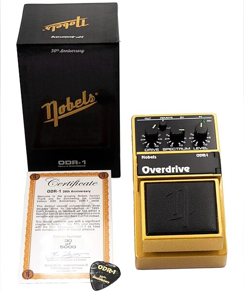 Nobels ODR-1 30th Anniversary Edition Overdrive Pedal, Boxshot Front