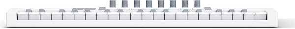 Novation Launchkey Mini 37 USB MIDI Keyboard Controller, White, Action Position Back