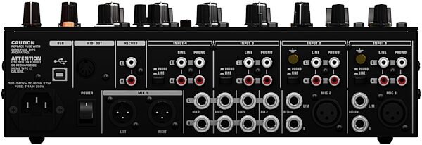 Behringer NOX606 USB DJ Mixer (6-Channel), Rear