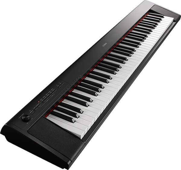 Yamaha NP-32 Piaggero Portable Digital Piano, 76-Key, Black, with Yamaha PA-150 Power Supply, Action Position Back