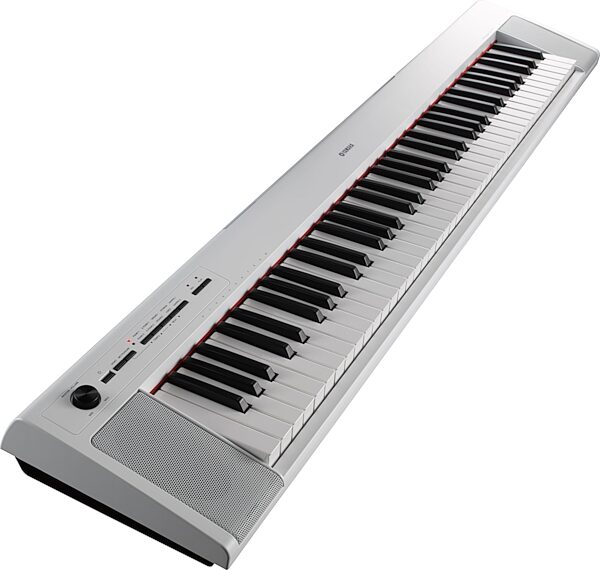 Yamaha NP-32 Piaggero Portable Digital Piano, 76-Key, White, with Yamaha PA-150 Power Supply, Action Position Back