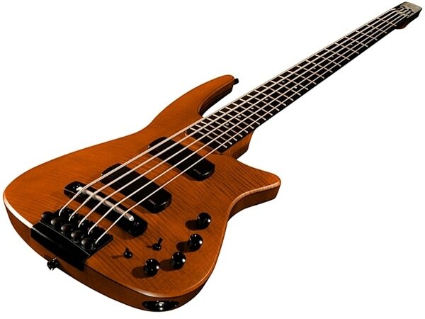 NS Design CR5 RADIUS Electric Bass, 5-String, Amber Satin - Angle