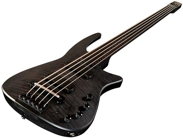 NS Design CR5 Fretless Electric Bass, Charcoal Satin - Angle