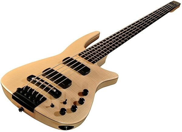 NS Design CR5 RADIUS Electric Bass, 5-String, Natural Satin - Angle