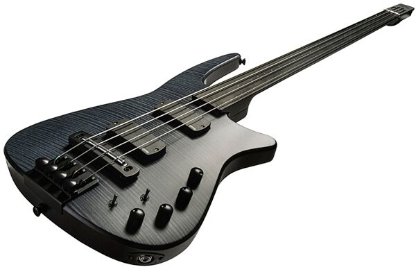 NS Design CR4 Fretless Electric Bass (with Gig Bag), Charcoal Satin - Closeup