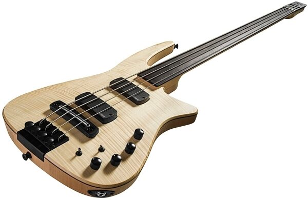NS Design CR4 Fretless Electric Bass (with Gig Bag), Natural Satin - Closeup