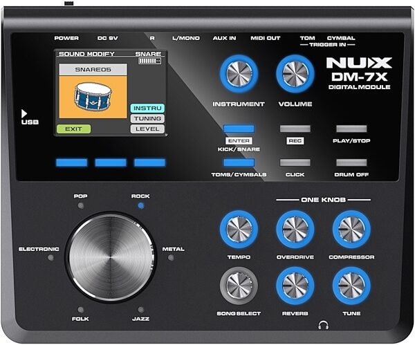 NUX DM-7X All-Mesh Head Digital Drum Kit, New, view