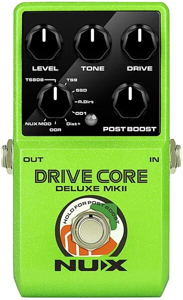NUX Drive Core DLX MKII Overdrive Pedal, New, Action Position Back