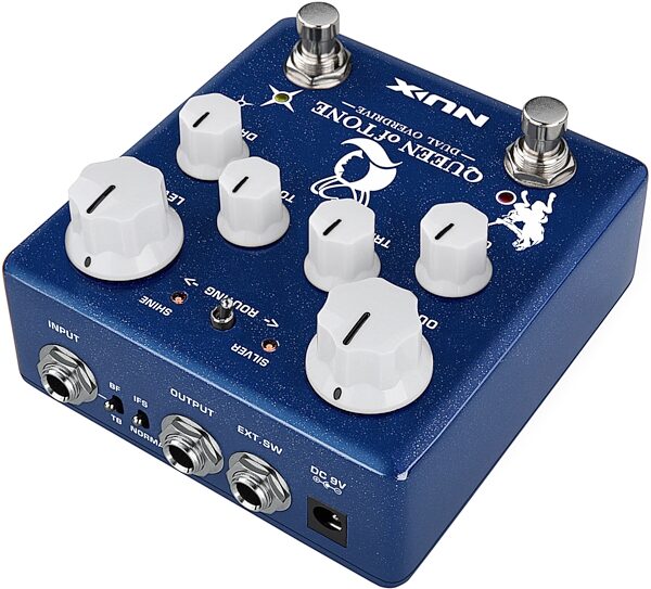NUX Queen of Tone Dual Overdrive Pedal, New, Action Position Back