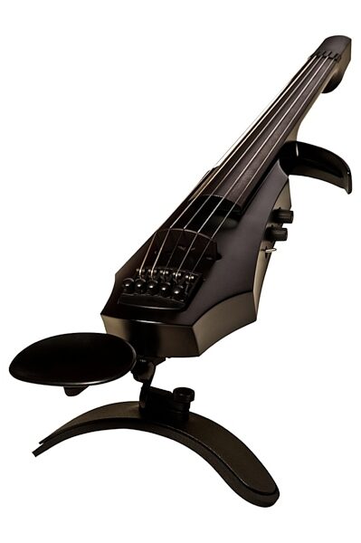 NS Design NXT5VN Electric Violin (with Gig Bag), Black Front Angle