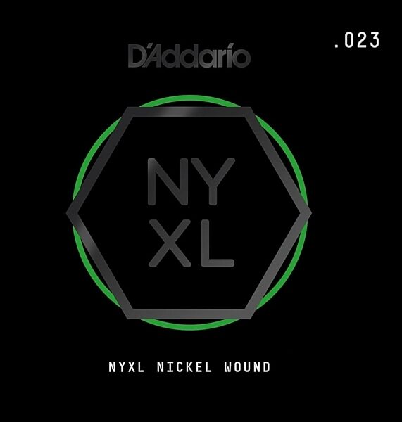 D'Addario NYXL Single Nickel Wound Electric Guitar String, 023
