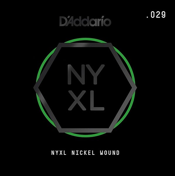 D'Addario NYXL Single Nickel Wound Electric Guitar String, 029