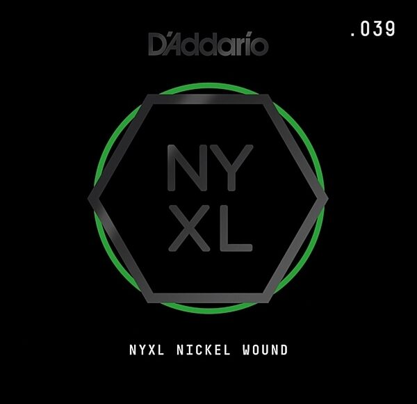 D'Addario NYXL Single Nickel Wound Electric Guitar String, 039
