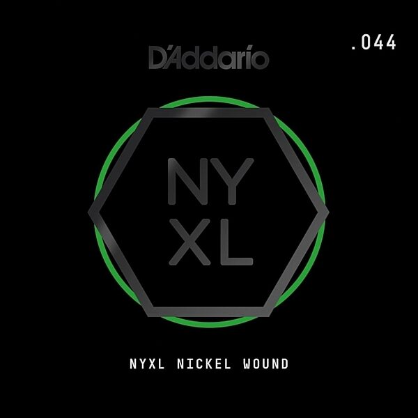 D'Addario NYXL Single Nickel Wound Electric Guitar String, 044