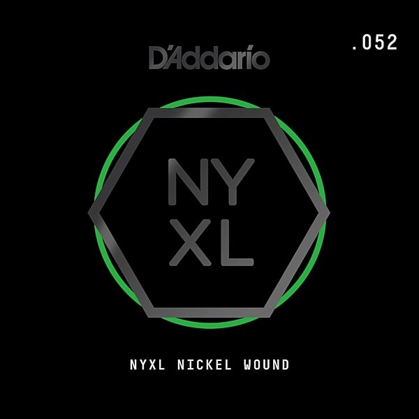 D'Addario NYXL Single Nickel Wound Electric Guitar String, 052