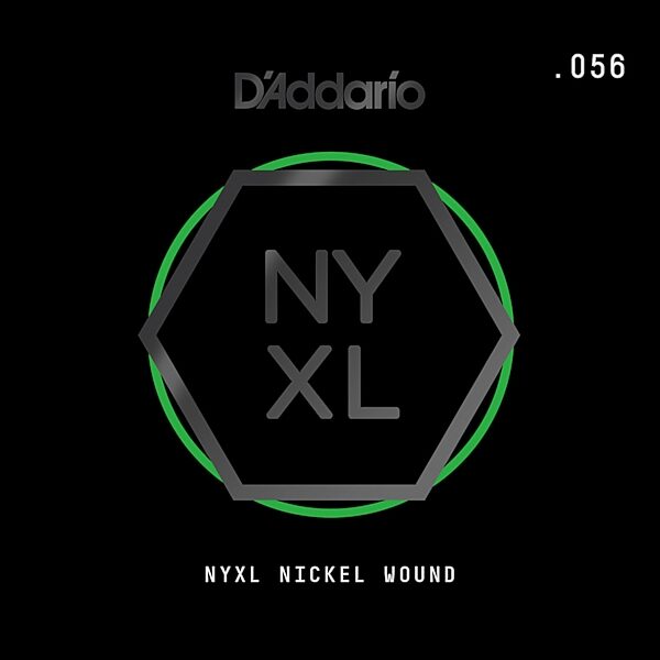D'Addario NYXL Single Nickel Wound Electric Guitar String, 056