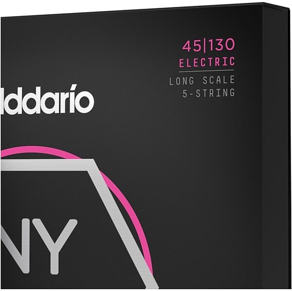 D'Addario NYXL Long Scale Nickel Wound Electric Bass Strings, 5-String, NYXL45130, view