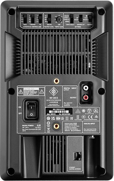 Neumann KH 120 II Powered Full-Range Studio Monitor, Black, Single Speaker, Action Position Back