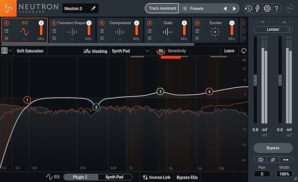 iZotope Neutron 3 Standard Mixing Plug-in Software, Screenshot Front