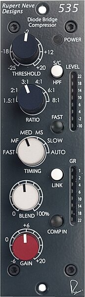 Rupert Neve Designs 535 Diode Bridge Compressor, New, Action Position Back