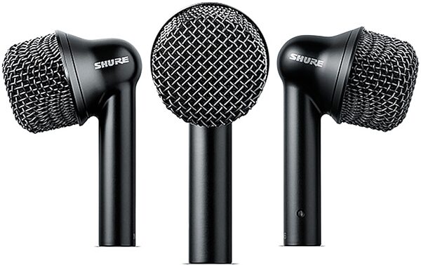 Shure NXN6 Nexadyne Dynamic Tom/Snare Microphone, Black, 3-Pack, Action Position Back