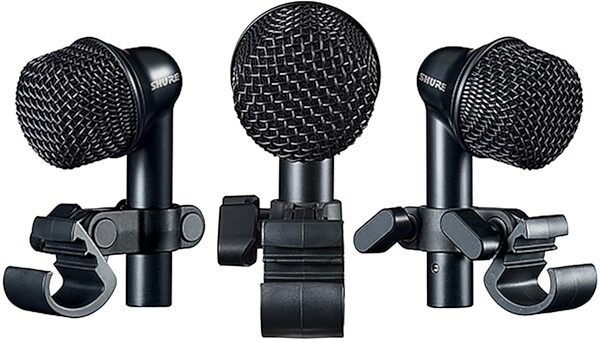 Shure NXN6 Nexadyne Dynamic Tom/Snare Microphone, Black, 3-Pack, Action Position Back