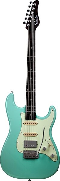 Schecter Nick Johnston HSS 10th Anniversary Traditional Electric Guitar, Atomic Green, Action Position Back