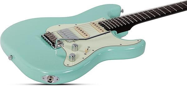 Schecter Nick Johnston HSS 10th Anniversary Traditional Electric Guitar, Atomic Green, Action Position Back
