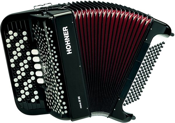 Hohner Nova Chromatic Accordion 96 Bass C System, Black
