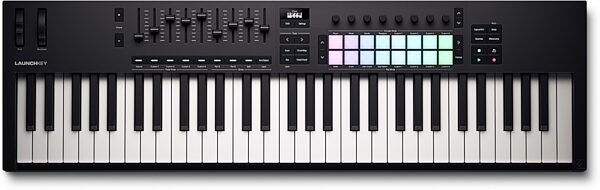 Novation Launchkey 61 MK4 USB MIDI Keyboard Controller, New, Action Position Back