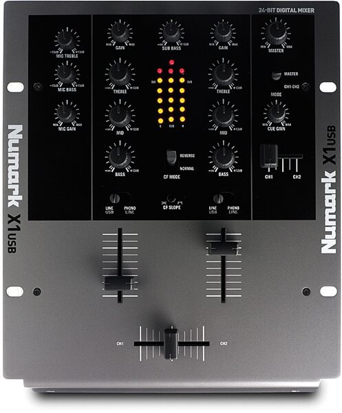 Numark X1USB 2-Channel DJ Mixer with USB, Top