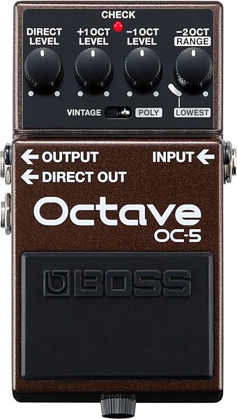Boss OC-5 Octave Pedal, New, Action Position Front