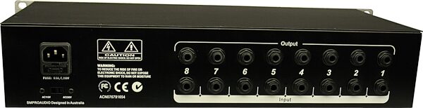 SM Pro Audio OC8 8-Channel Optical Compressor, Rear