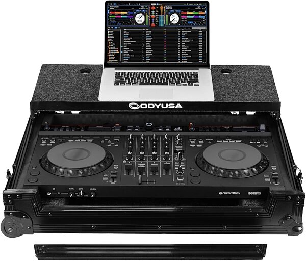 Odyssey Black Label Flight Case for DDJ-GRV6, Action Position Back