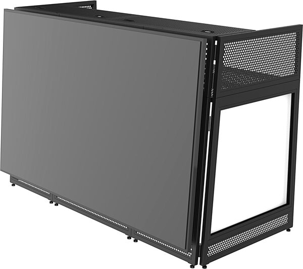 Odyssey DJBOOTHM78 Wide Surface TV Mountable DJ Battle Booth with Removable Top, New, Action Position Back