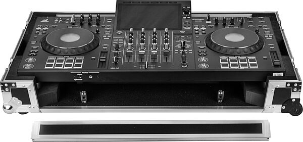 Odyssey 1U LED Flight Effects Case for XDJ-AZ, Standard Black/Silver, Action Position Back