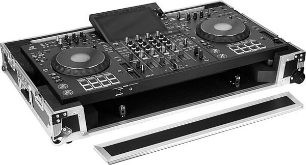 Odyssey 1U LED Flight Effects Case for XDJ-AZ, Standard Black/Silver, Action Position Back