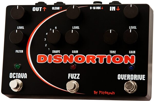 Pigtronix Disnortion Parallel Fuzz Overdrive and Octave Pedal, Angle